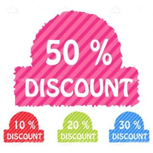 Set of discount icons